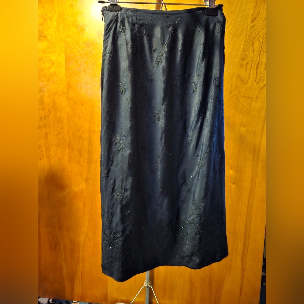 FP Mid 90s VINTAGE size 3 black midi skirt